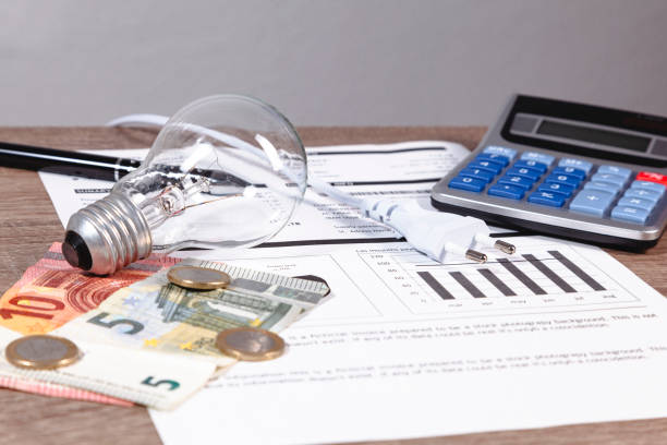 Bulb, electricity bill, money and more elements