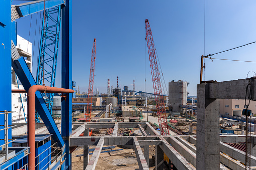 Chemical plant site under construction