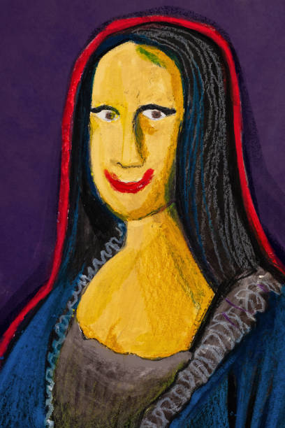 Mona Lisa Illustration portrait of the Mona Lisa mona lisa stock illustrations