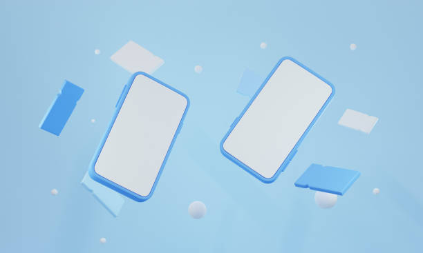 istock 3D Rendering smartphone mock up and tag sale for empty space. 1476161087