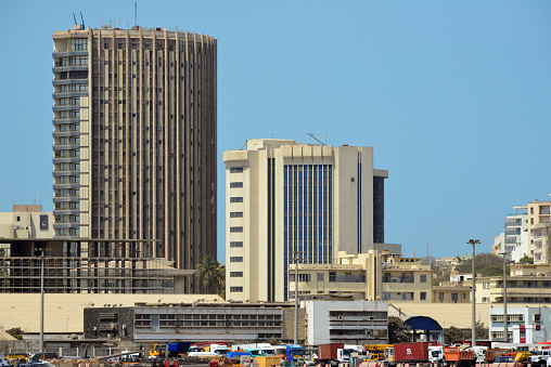 Gambia flag waving Background for patriotic and national design