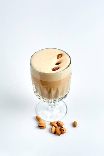 istock Raf coffee with pistachios in a glass, white background 1476172328