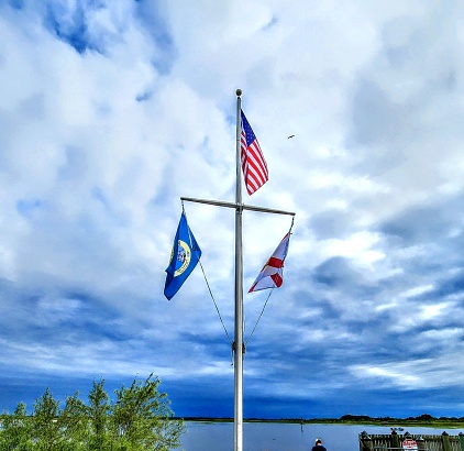 Flags of Kissimmee. Florida and United States