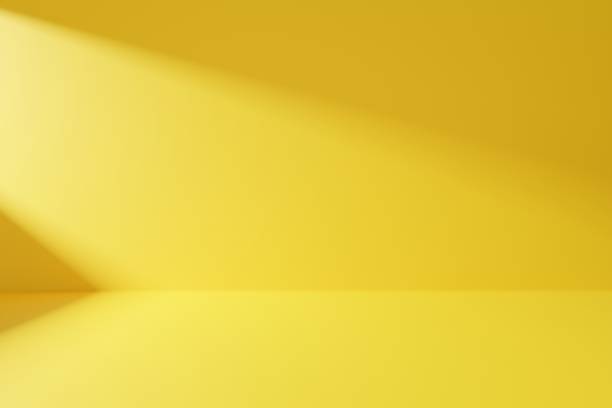 istock Yellow room with light abstract background. 3d render graphic design. 1476196361