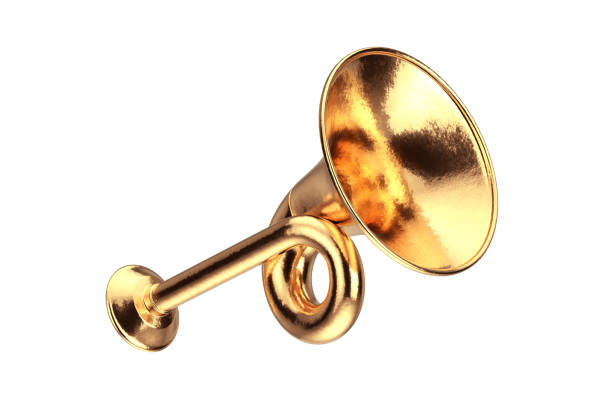 istock Golden Hunting Horn. 3d Rendering 1476199109