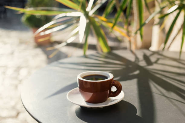 Cup of coffee in a cafe outdoor