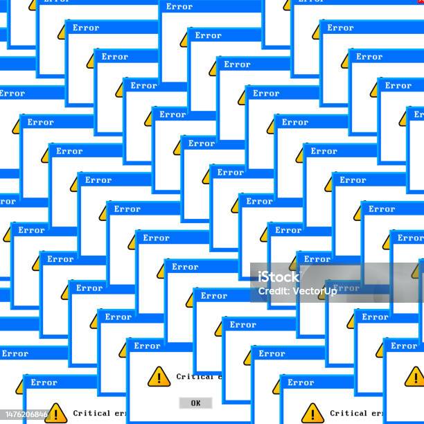 Error File Download Design Old Computer Window Critical Error Blank Template Window In Retro Style ...