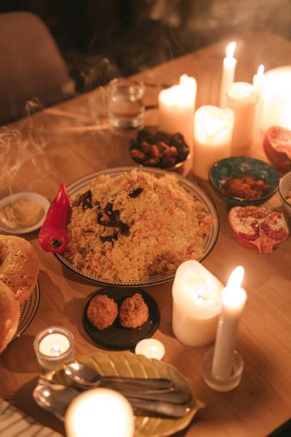 istock Traditional Meal on a Wooden Table Top 1476225334