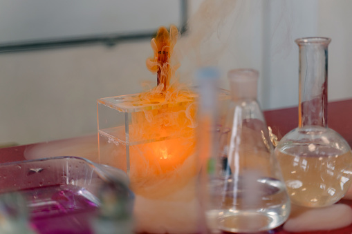 Attractive lab experiments in school chemistry classroom