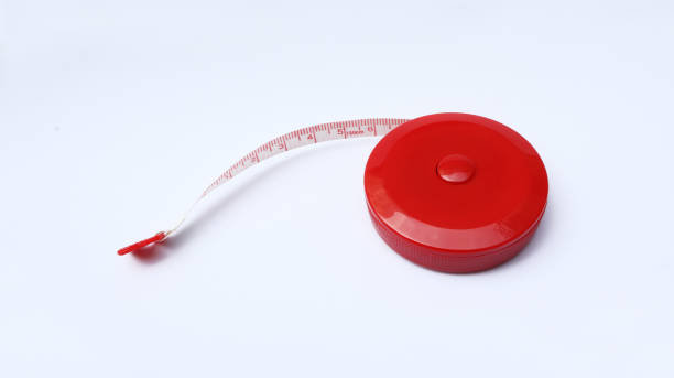 istock Unique portable red hand meter tool for measuring length. 1476236939