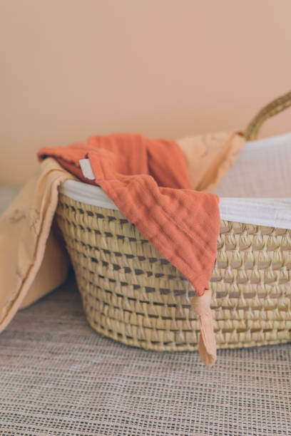 istock Baby basket and shoes 1476242387