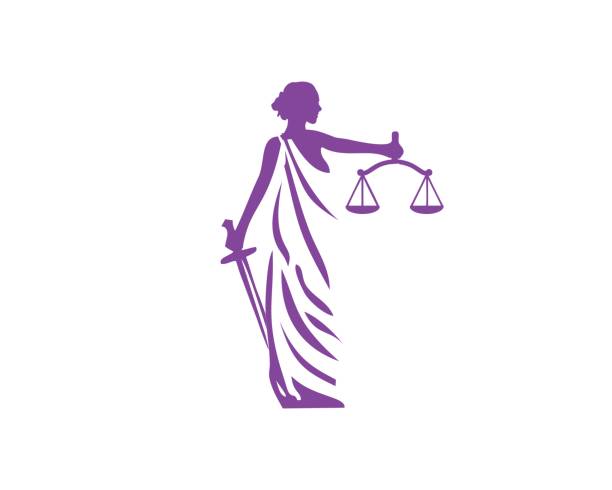 illustrazioni stock, clip art, cartoni animati e icone di tendenza di vettore della giustizia della signora - american justice illustrations