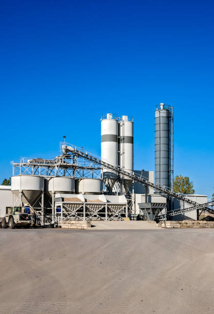 istock Construction industry concrete mixing batching plant and equipment. 1476252238
