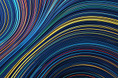 Colorful wavy object