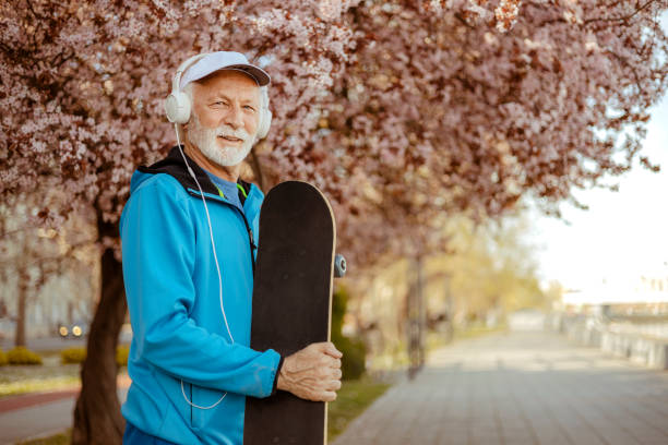 istock Portrait of Senior Skateboarder 1476270200
