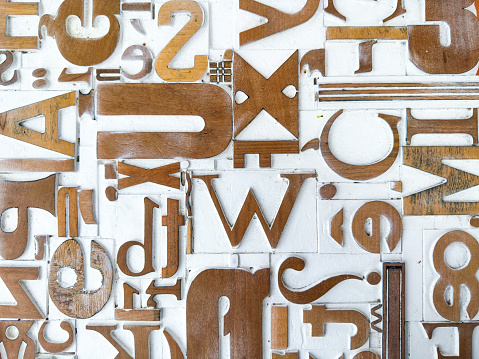 Wooden typography background