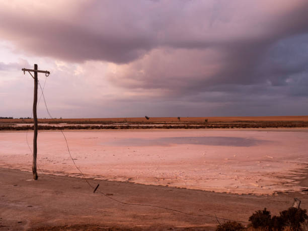 istock Sunrise on dry Pink Salt Lake 1476280082