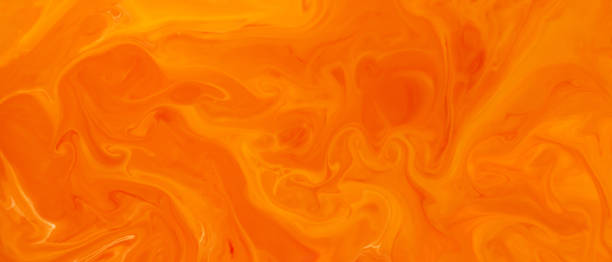 istock Orange liquid paint gradient. Trendy colorful backdrop. Colorful Fluid Art background 1476283963