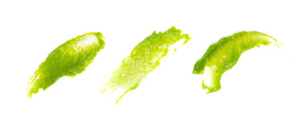 istock Wasabi Smear Isolated, Green Sushi Paste, Wasabi Paste Smear on White Background 1476307486