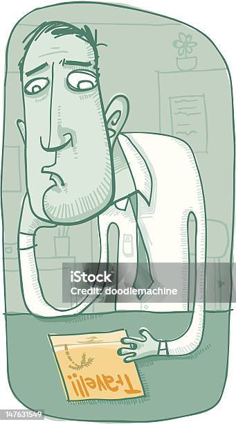 Blue Bill Stock Illustration - Download Image Now - Boredom, Cartoon, Flyer - Leaflet