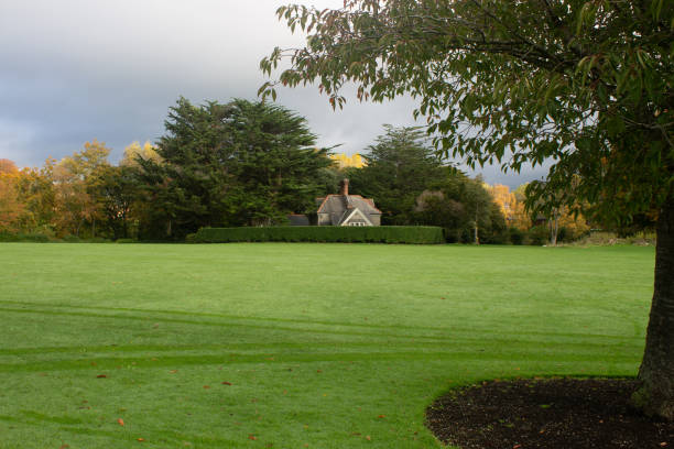 Newquay, Cornwall, England –April 21st 2015: Sunny spring weather drew tourists and visitors to the beautiful Elizabethan manor house and gardens at Trerice House, Kestle Mill, Newquay on Tuesday 21st April 2015