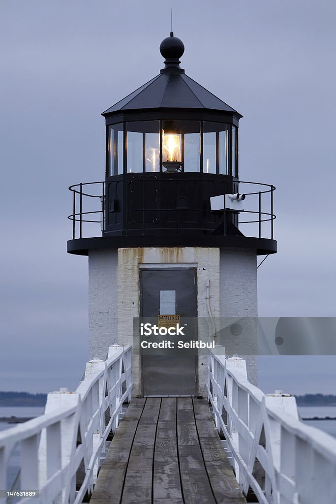 Marshall Point Lighthouse, Maine, Stany Zjednoczone - Zbiór zdjęć royalty-free (Latarnia morska)