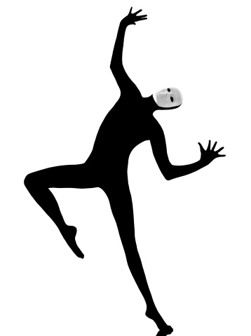 set of silhouettes girl gymnast athlete isolated on white background