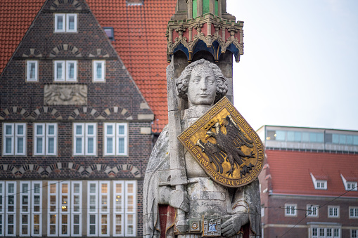 Bremen Roland Statue at Market Square - Bremen, Germany