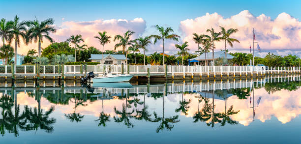 Tropical landscape in Key West, Florida.