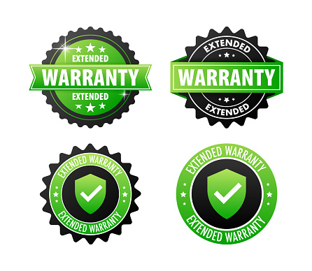 Product Protection Extended Warranty label, badge. Vector illustration.