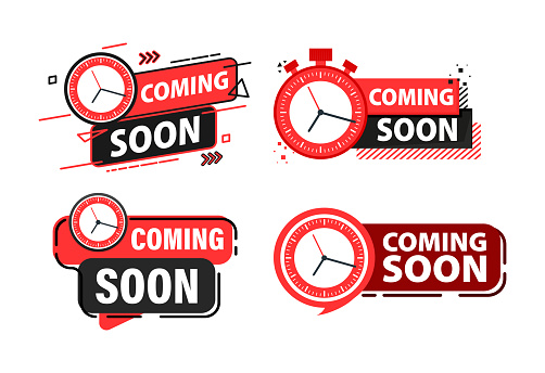 Coming Soon Anticipation and Excitement for Upcoming Products and Services. New product release. Vector illustration