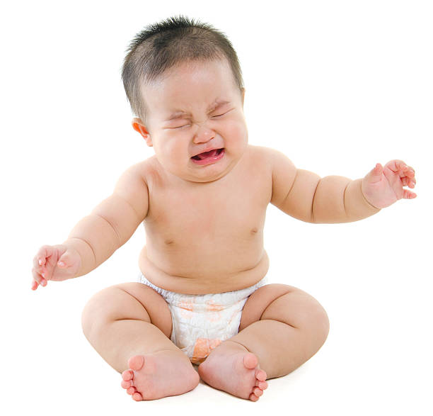 istock Portrait of chubby baby boy crying 147638482