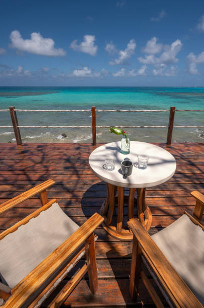 istock Wooden terrace with table and chair 1476401505