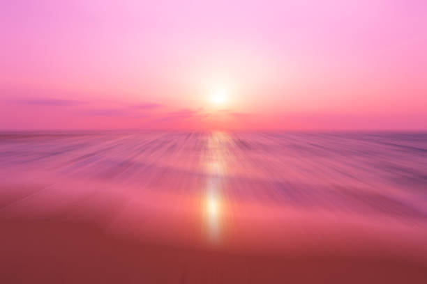 istock Blurred sea background at sunset, Abstract natural background and texture motion blur,panoramic view of sunrise over ocean.Dark sky sunlight and deep dark water sea background 1476416201