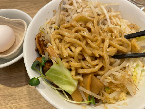 istock Mazesoba noodles with garlic 1476418237