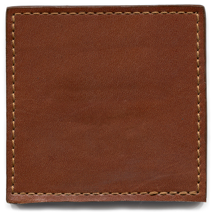 Brown Leather Texture with stitching frame.