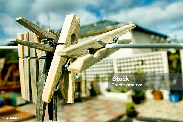 Clothes Pegs Stock Photo - Download Image Now - Clothespin, Clothing, Curve