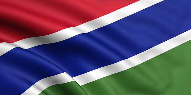 Flag Of The Gambia stock photo