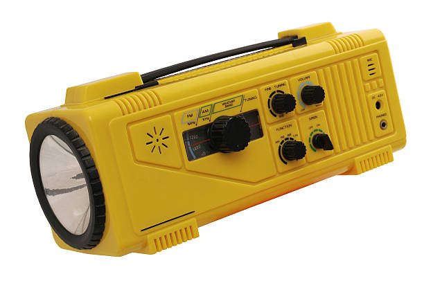 istock Yellow weather radio 147644148