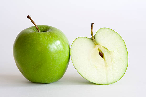 Green apples stock photo