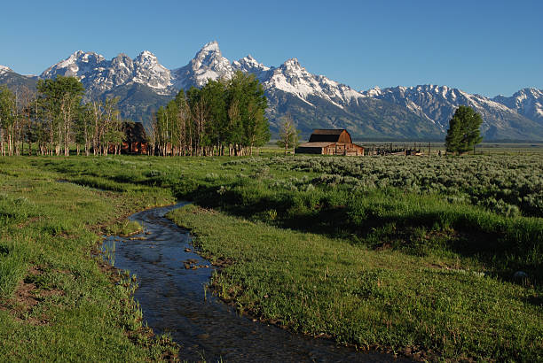 istock Old farm in the Grand Tetons 147644376