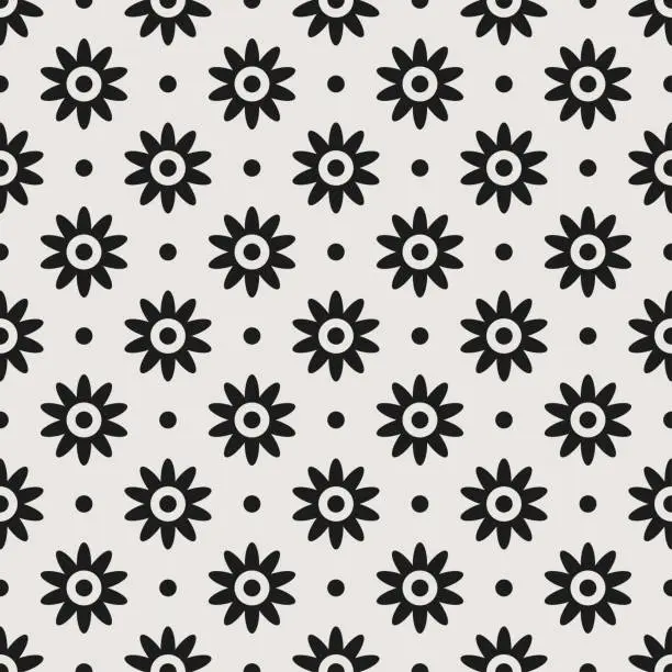 Vector illustration of Floral seamless vector pattern