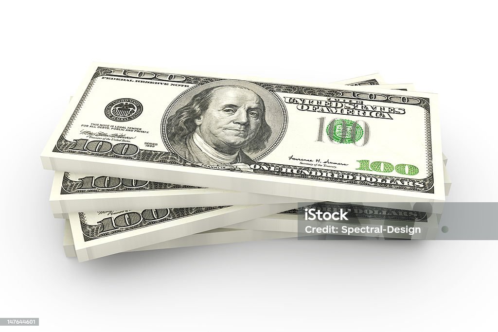 Dólar de contas - Foto de stock de Branco royalty-free