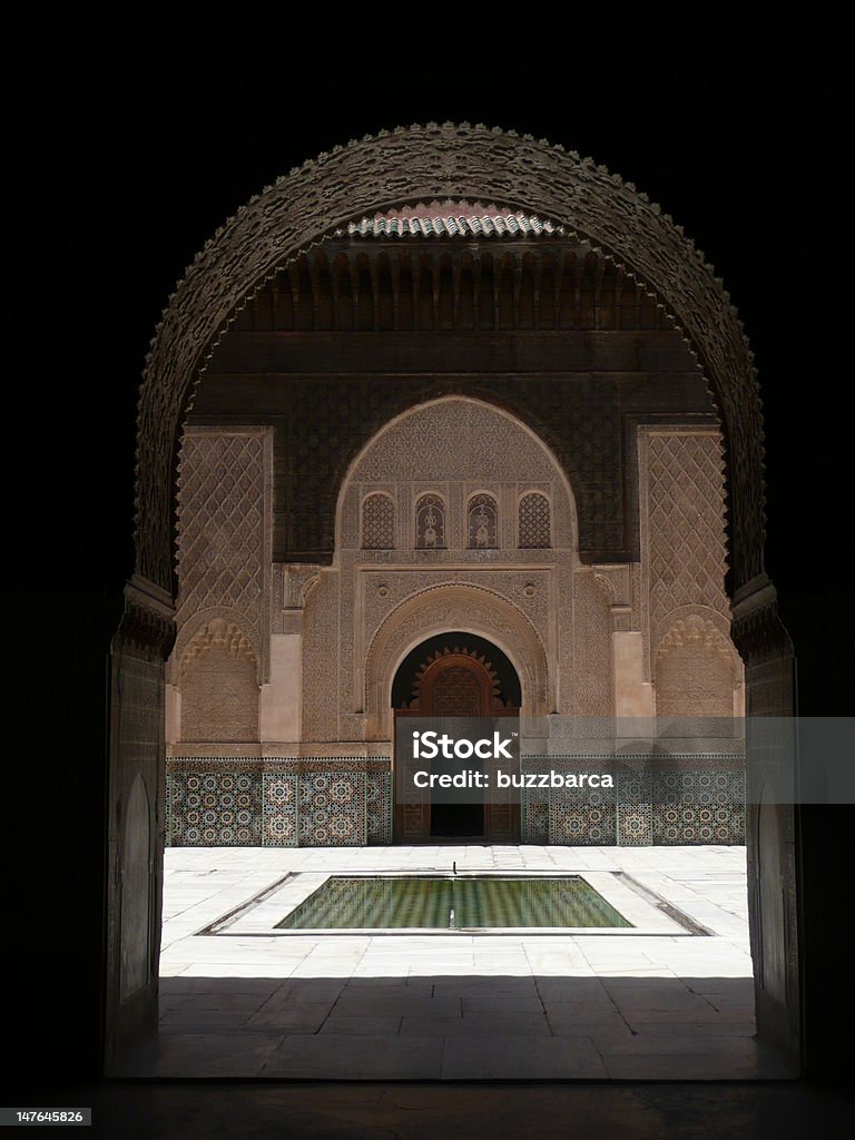 Palácio da marrakech - Foto de stock de Arco - Característica arquitetônica royalty-free