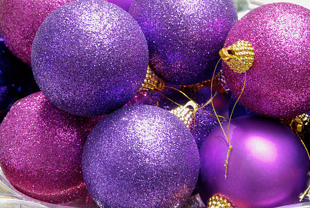 istock Purple and Mauve Christmas Decorations 147646003