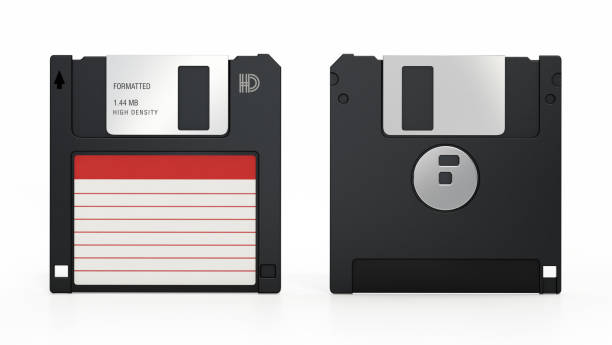 old box with colorful floppy disks with pirated games and programs for 18-bit and 8-bit computers