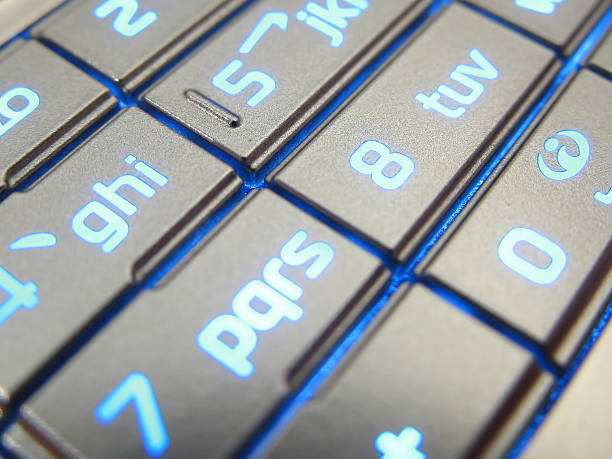 Close-up of illuminated Keypad stock photo