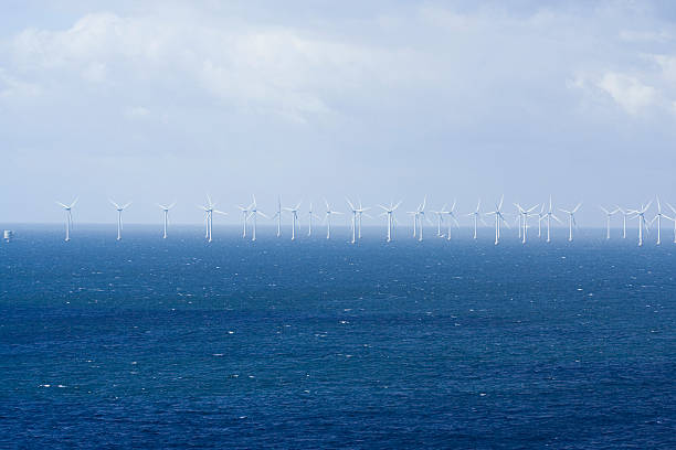 istock Wind mill electro station in the ocean 147646582