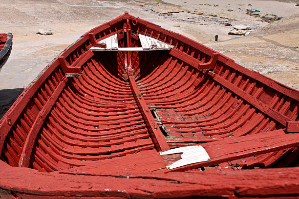 Old fishing boat stock photo