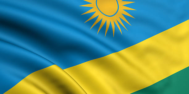 Flag Of Rwanda stock photo